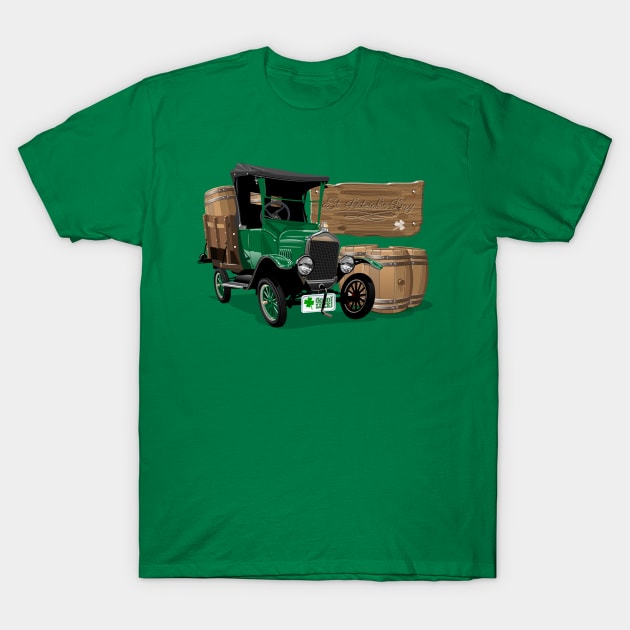 Saint Patrick's vintage cartoon truck T-Shirt by Mechanik